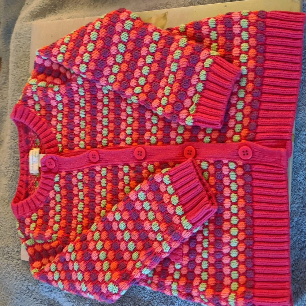 🌷18 mo, First Impressions Play, pink girls cardigan